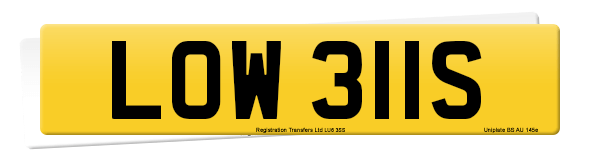 Registration number LOW 311S